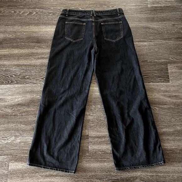 NWT Lioness Top Model Jeans Charcoal Size XXL / 12 Wide Leg Straight Denim Pants - Picture 14 of 15